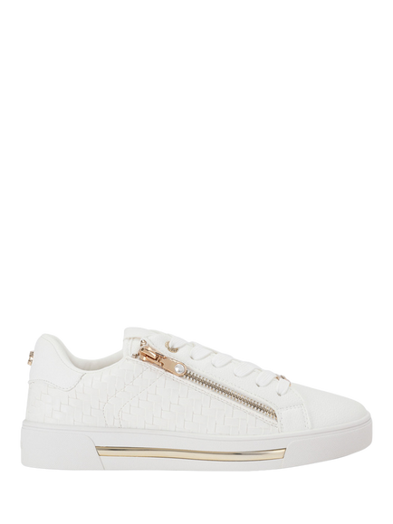 Carvela Danielle Weave Zip Trainers, White