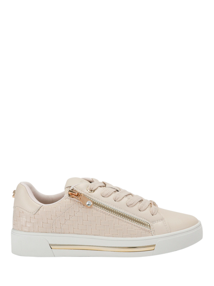 Carvela Danielle Weave Zip Trainers, Beige