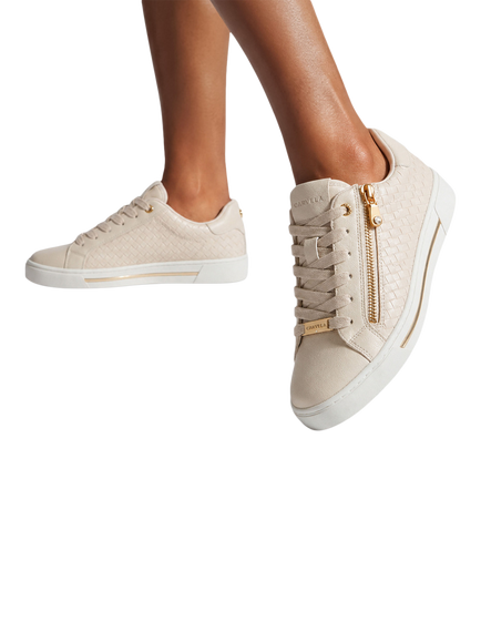 Carvela Danielle Weave Zip Trainers - view 2, Beige
