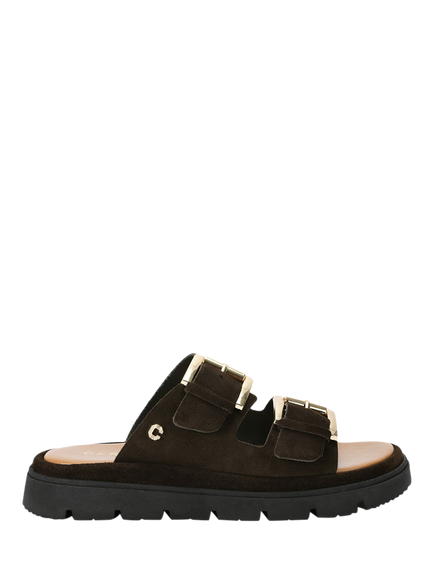 Carvela Pavilion Suede Double Strap Sandals, Brown Multi, Brown Multi