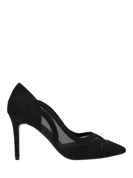 Carvela Fantastico Microsuede Stiletto Heel Court Shoes, Black, Black