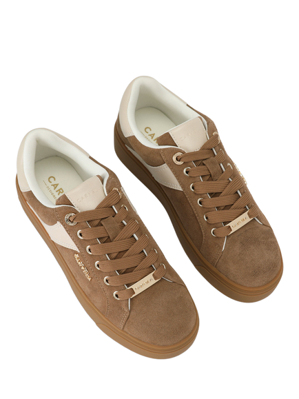 Carvela Gia Lace Up Trainers, Camel - view 2, Camel