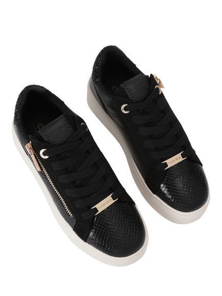 Carvela Gia Zip Trainers, Black/White - view 2, Black/White