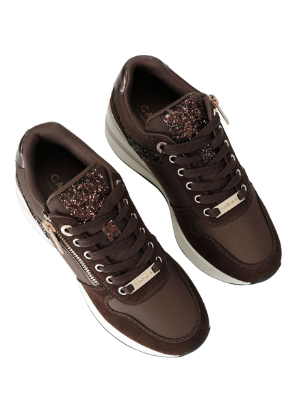 Carvela High Rise Lace Up Trainers - view 2, Brown