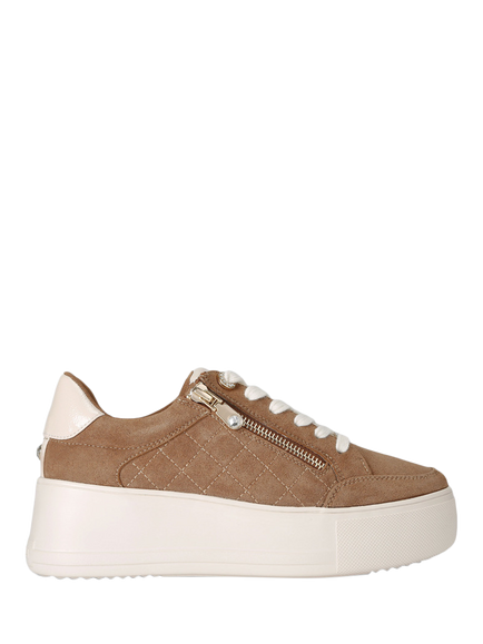 Carvela Jive Zip Flatform Trainers, Tan, Tan