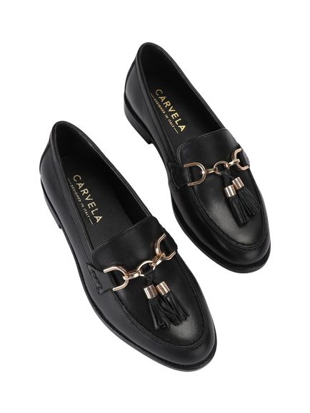 Carvela Loretta Tassel Detail Loafers - view 2, Black