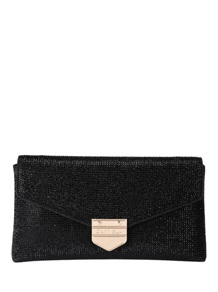 Carvela Maria Disco Embellished Clutch Bag, Black