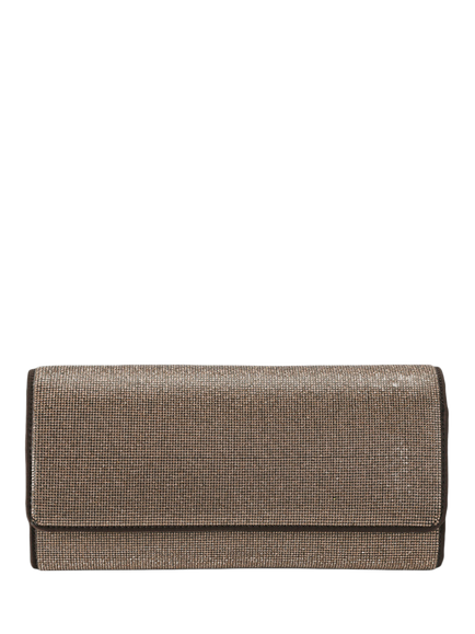 Carvela Gemma Embellished Clutch Bag, Dark Brown