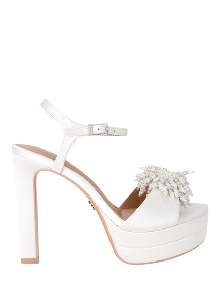 Carvela Lucia Satin Slingback Court Shoes, Bone, Bone