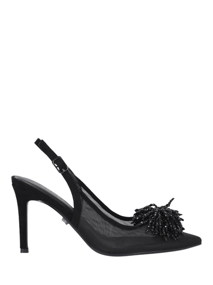Carvela Lucia Mesh Slingback Court Shoes, Black