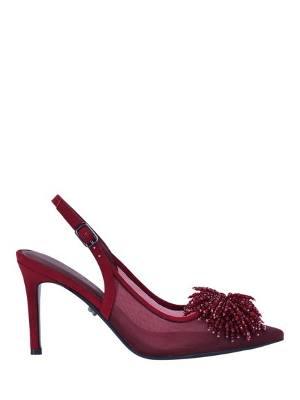 Carvela Lucia Mesh Slingback Court Shoes, Red