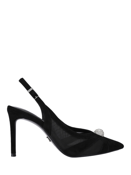 Carvela Lumera Suede Slingback Court Shoes, Black
