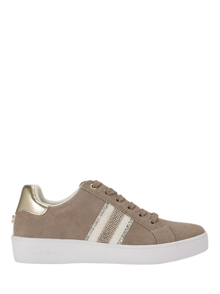 Carvela Rapid Embellished Trainers, Taupe, Taupe