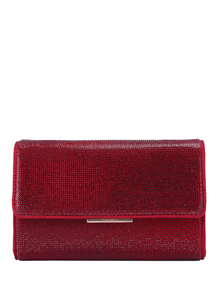 Carvela Anna Embellished Clutch Bag, Red, Red