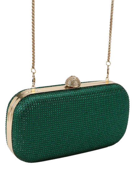Carvela Cecilia Hard Clutch Bag - view 2, Dark Green