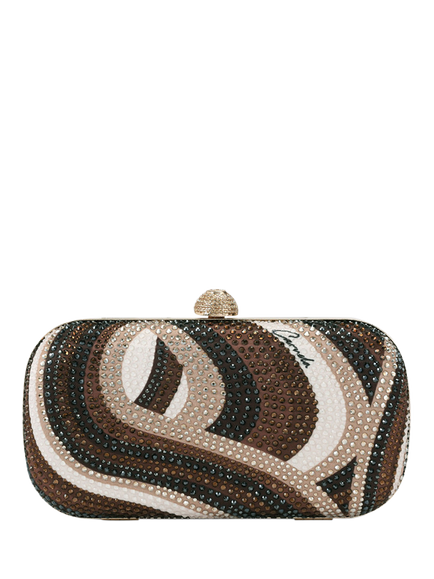 Carvela Cecilia Hard Clutch Bag, Brown, Brown