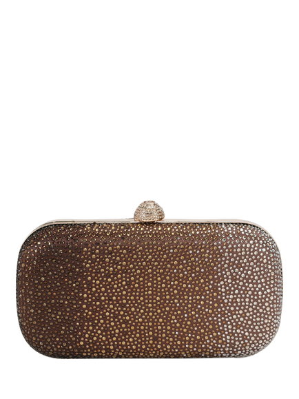 Carvela Cecilia Hard Clutch Bag, Brown, Brown
