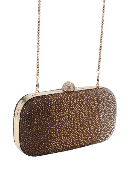 Carvela Cecilia Hard Clutch Bag, Brown - view 2, Brown