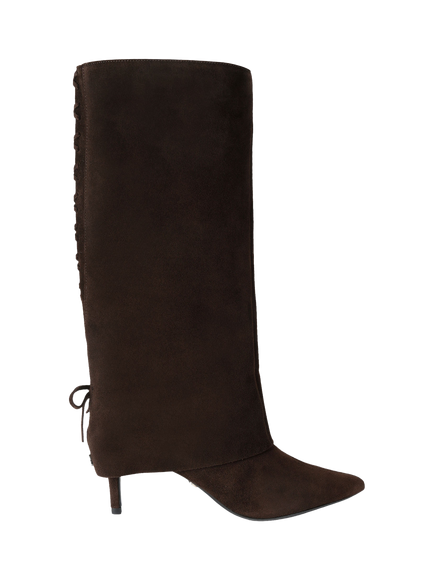 Carvela Vittoria Suede Cuffs, Black, Dark Brown