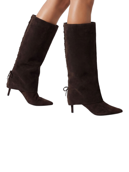 Carvela Vittoria Suede Cuffs, Black - view 2, Dark Brown