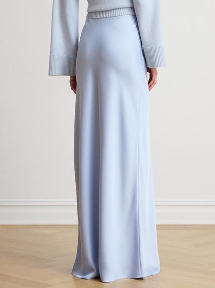 Lauren Ralph Lauren Aline Satin Maxi Skirt, Icy Blue - view 2, Icy Blue