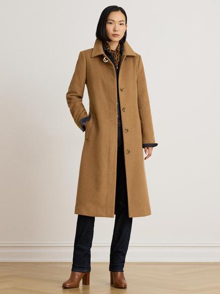 Lauren Ralph Lauren Wool Rich Overcoat, Brown, Brown