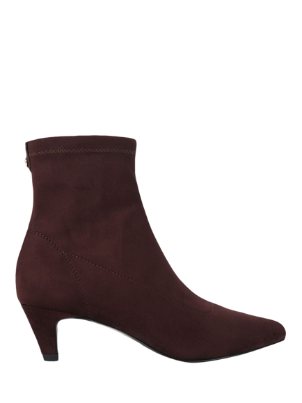 Carvela Franca Suede Low Kitten Heel Ankle Boots, Brown, Brown