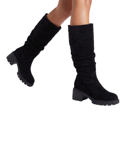 Carvela Ignite Slouch Suede Knee High Boots - view 2, Black