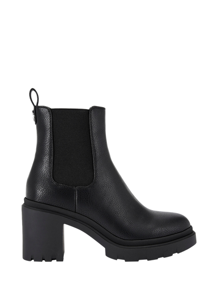 Carvela Boulder Wide Fit Block Heel Ankle Boots, Black, Black