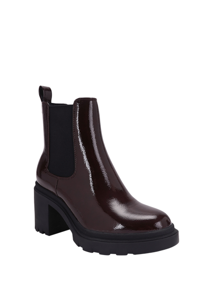 Carvela Boulder Wide Fit Block Heel Ankle Boots, Wine - view 2, Wine