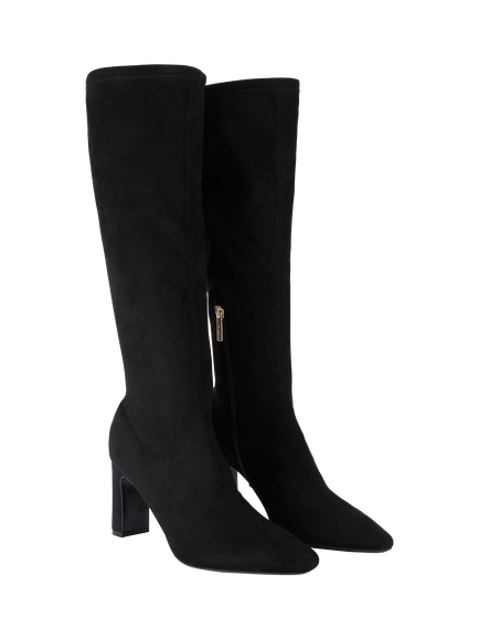 Carvela Formello Suede Knee High Boots, Black - view 2, Black