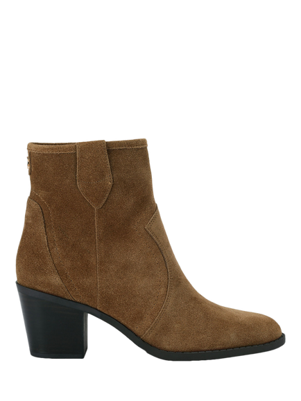 Carvela Salvetti Suede Cuban Heel Ankle Boots, Tan