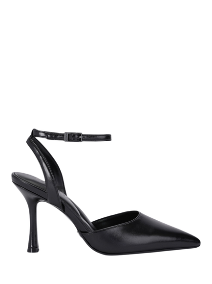 Carvela Leoni Two Part Flared Heel Court Shoes, Black