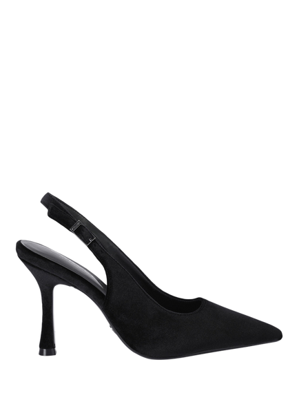 Carvela Leoni Velvet Stiletto Heel Slingback Court Shoes, Black, Black