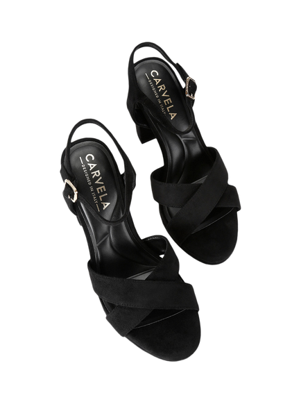 Carvela Nica Block Heel Platform Sandals, Black - view 2, Black