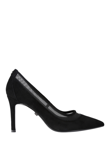 Carvela Positano Suede Pointed Court Shoes, Black