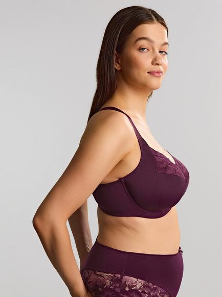 Sculptresse Amara Full Cup Bra, Plum - view 2, Plum