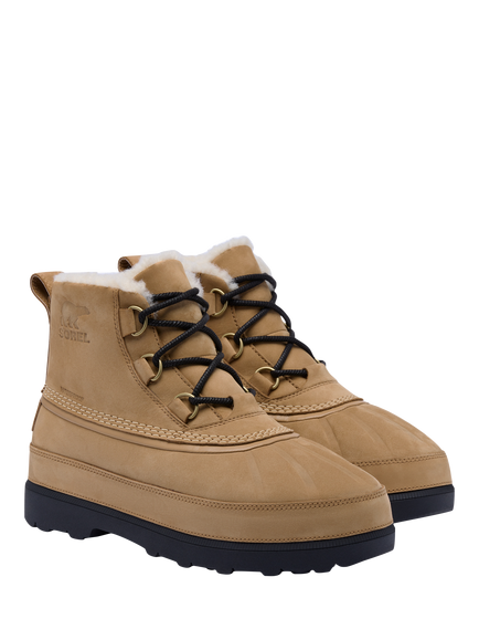 SOREL Ambler Fireside Waterproof Chukka Boots, Caribou Buff/Black - view 2, Caribou Buff/Black