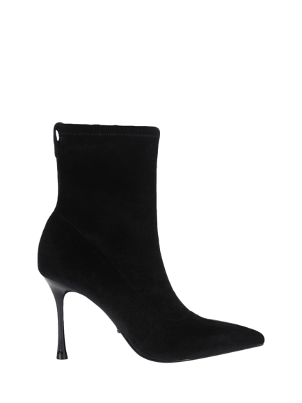 Carvela Eliza Velvet Stiletto Heel Mid Ankle Boots, Black, Black