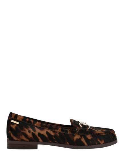 Carvela Click2 Leopard Print Calf Hair Loafers, Multi, Multi