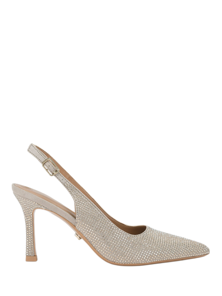 Carvela Heeled Slingback Court Shoes, Taupe, Taupe