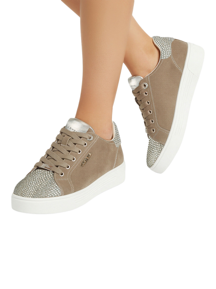 Carvela Daze Toe Cap Embellished Trainers, Multi - view 2, Multi