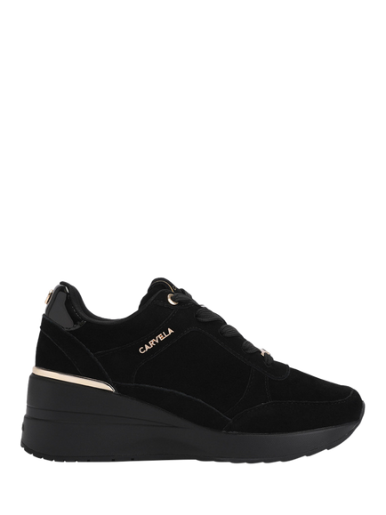 Carvela Divina Lace Up Trainers, Black, Black