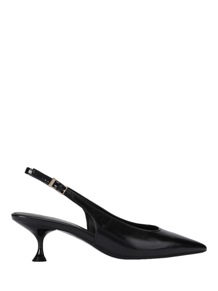 Carvela Elisia Flared Heel Slingback Court Shoes, Black