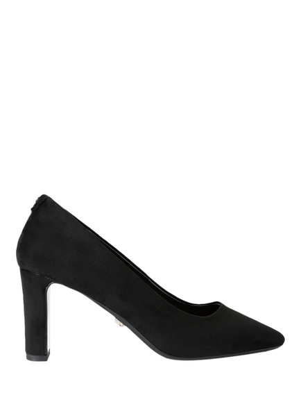 Carvela Nella Microsuede Block Heel Court Shoes, Black, Black
