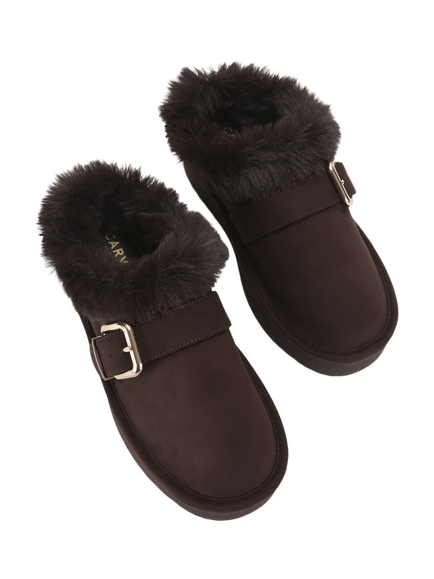 Carvela Senza Microsuede Mules, Brown - view 2, Brown