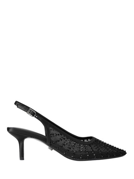 Carvela Linea Embellished Slingback Court Shoes, Black, Black