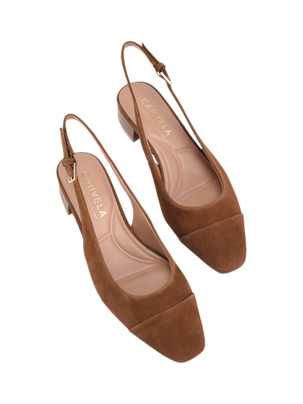 Carvela Amelia Slingback Ballerina Pumps - view 2, Brown