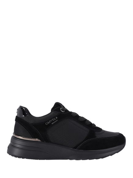 Carvela Divina Mid Lace Up Trainers, Black, Black