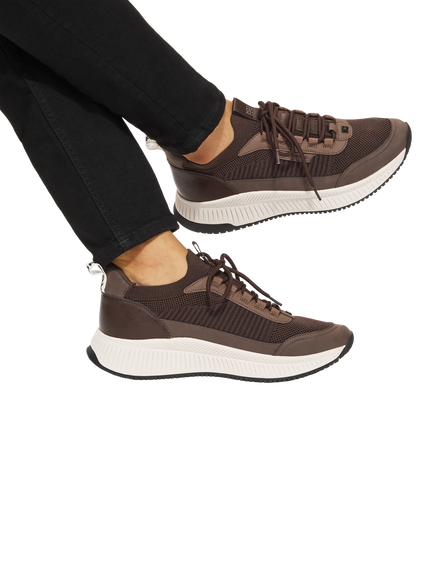 KG Kurt Geiger Jasper Lace Up Trainers, Brown - view 2, Brown